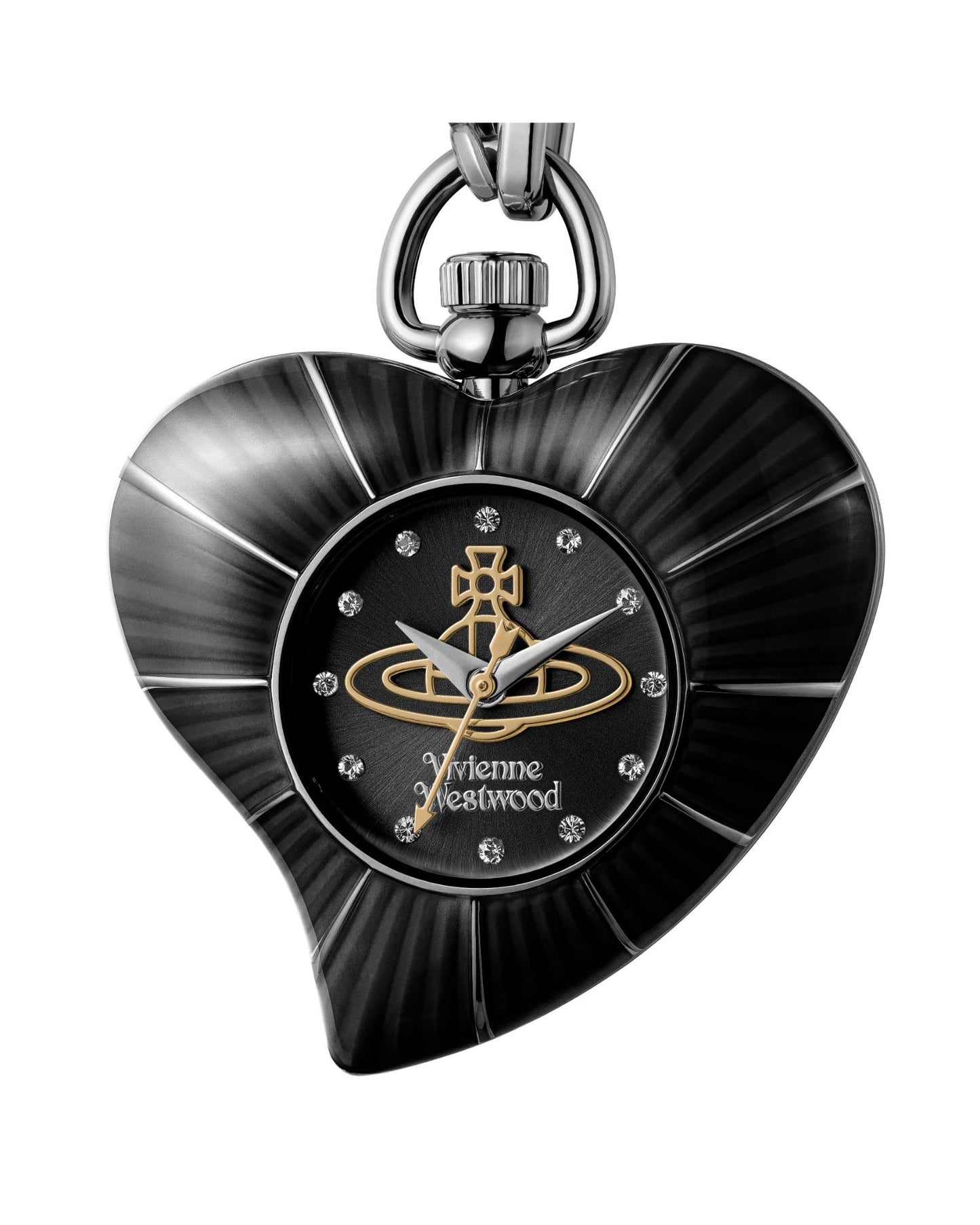 Vivienne Westwood Heart Pendant 32mm Black  Watch