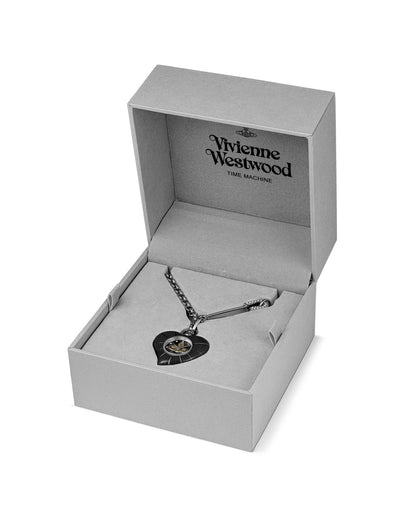 Vivienne Westwood Heart Pendant 32mm Black  Watch