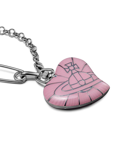 Vivienne Westwood Heart Pendant 32mm Pink Watch
