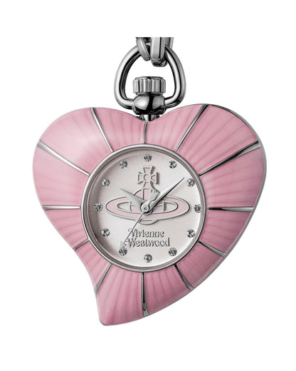 Vivienne Westwood Heart Pendant 32mm Pink Watch