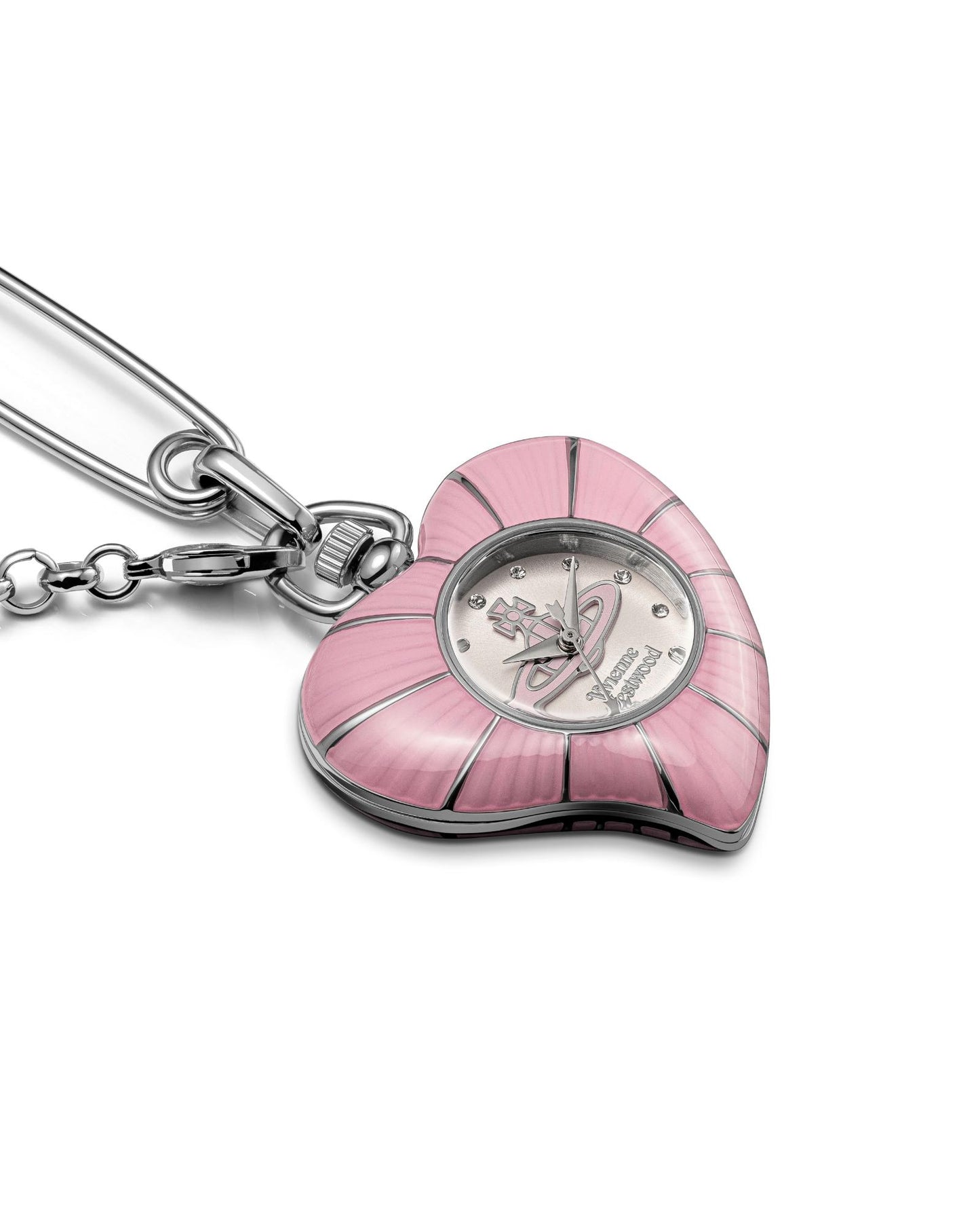 Vivienne Westwood Heart Pendant 32mm Pink Watch