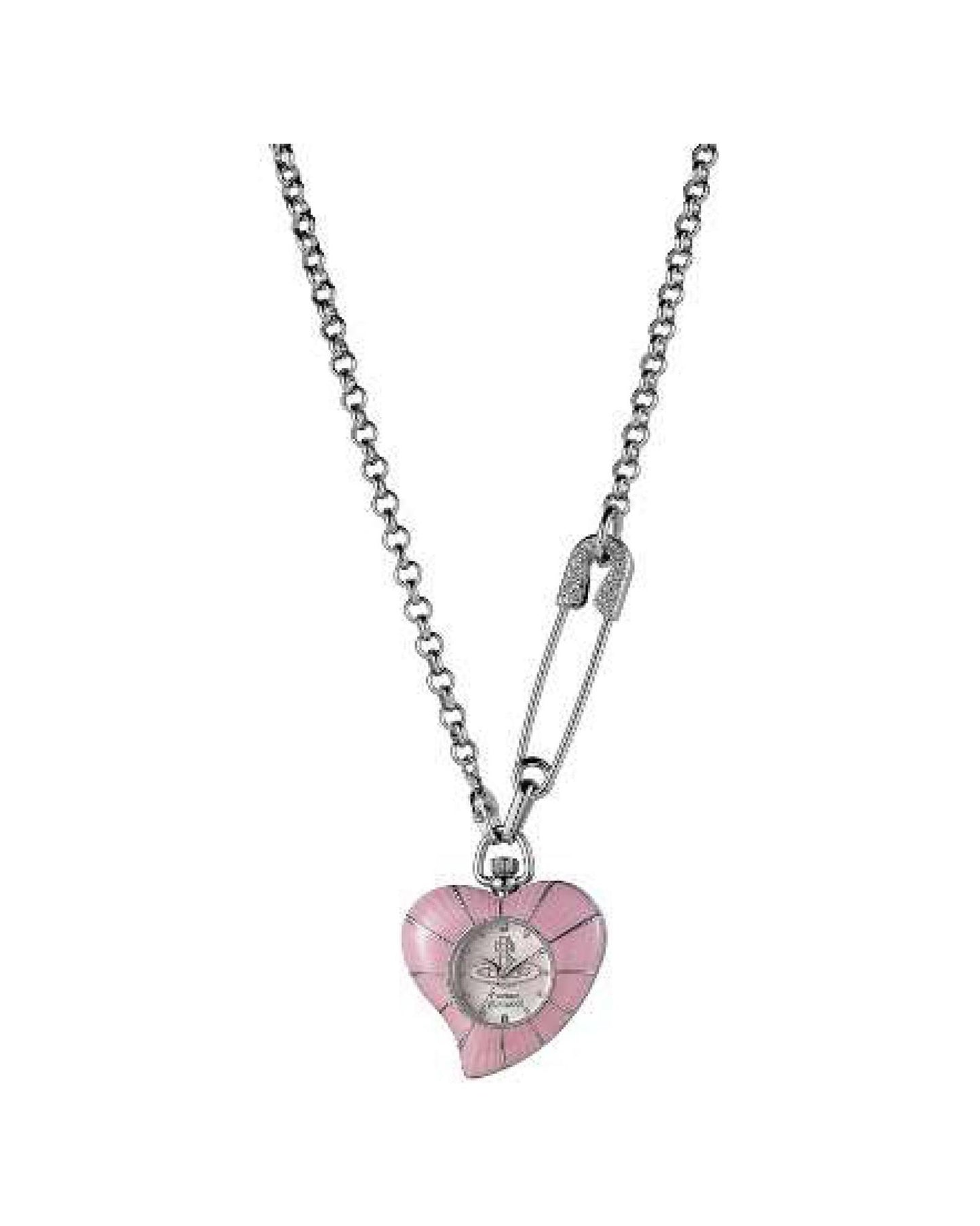 Vivienne Westwood Heart Pendant 32mm Pink Watch