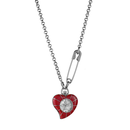 Vivienne Westwood Heart Pendant 32mm Red Watch