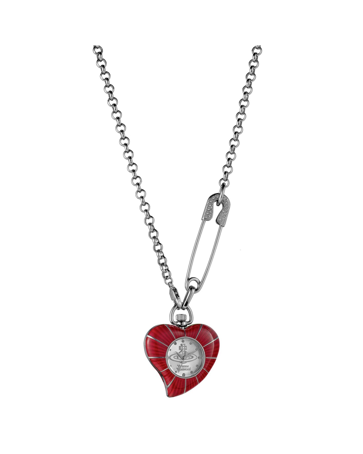 Vivienne Westwood Heart Pendant 32mm Red Watch