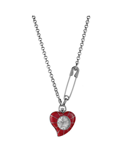 Vivienne Westwood Heart Pendant 32mm Red Watch
