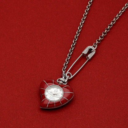 Vivienne Westwood Heart Pendant 32mm Red Watch