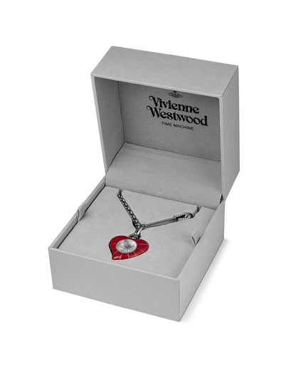 Vivienne Westwood Heart Pendant 32mm Red Watch