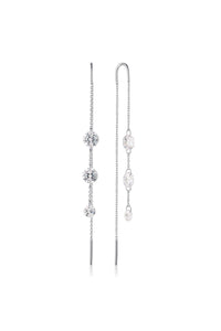 MIRAGE ETHEREAL THREADER EARRING SILVER