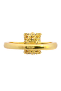 SYDNEY SOIRÉE ELAINE CUSHION CUT RING GOLD