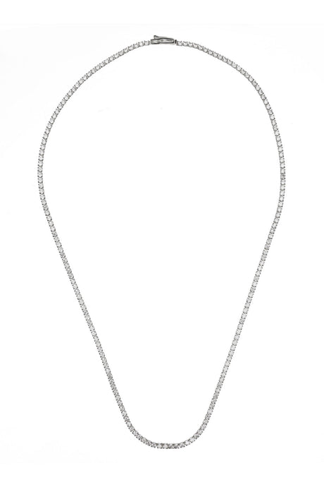 SYDNEY SOIRÉE 2MM TENNIS NECKLACE 42CM SILVER