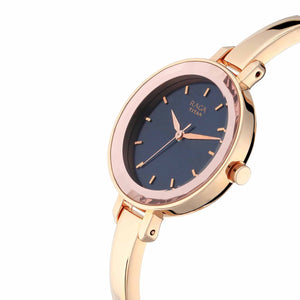 Titan Quartz Analogue Blue Dial Metal Strap Watch for Women