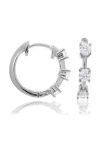 Load image into Gallery viewer, CHIC NOEL TRILOGY HOOP EARRINGS SILVER