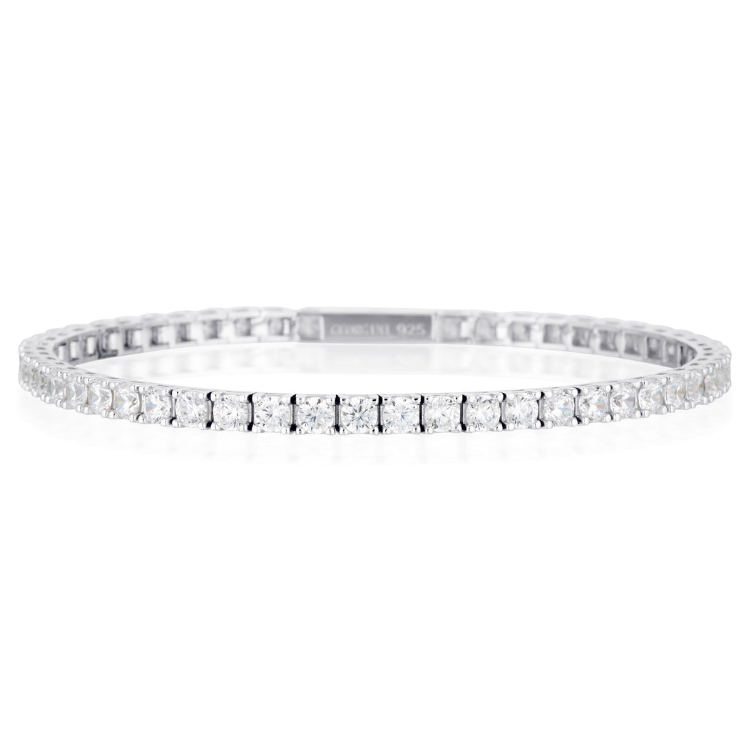 SELENA 3MM TENNIS BRACELET 17.5CM SILVER