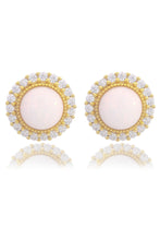 Load image into Gallery viewer, OPAL GLOW MARRINAWI WHITE CREATED OPAL EARRINGS GOLD