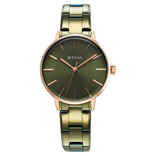 Load image into Gallery viewer, Titan TGIF Quartz Analogue Green Dial Green Stainless Steel Strap Watch for Women