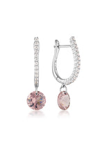 Load image into Gallery viewer, MIRAGE MOSSMAN MORGANITE EARRINGS SILVER