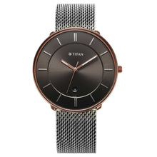 Load image into Gallery viewer, Titan Quartz Analogue Anthracite Dial Stainless Steel Strap Watch for Men