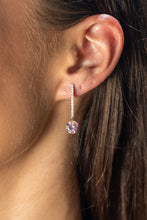 Load image into Gallery viewer, MIRAGE MOSSMAN MORGANITE EARRINGS SILVER