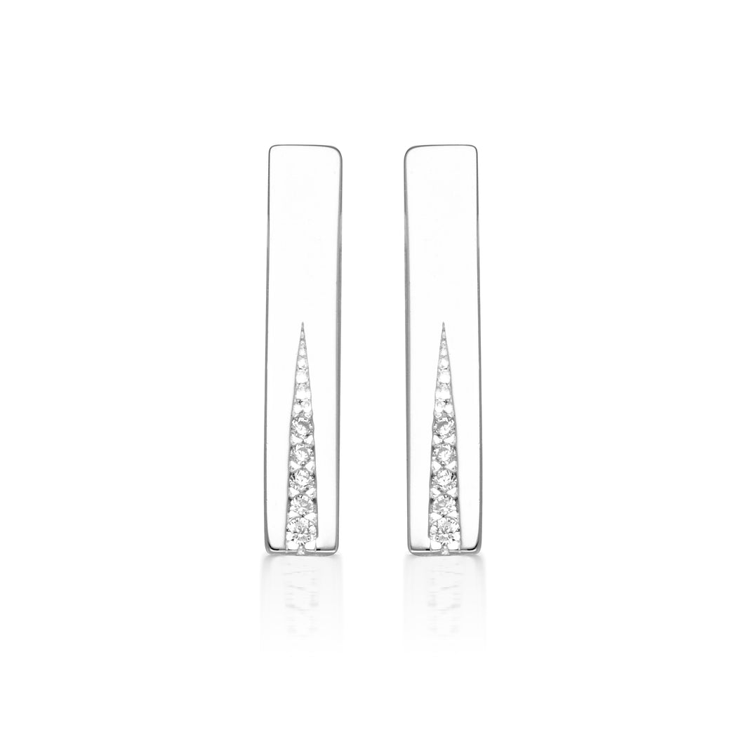 GEORGINI THE LAYERED EDIT GILDED EARRINGS SILVER