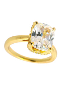 SYDNEY SOIRÉE ELAINE CUSHION CUT RING GOLD