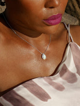 Load image into Gallery viewer, OPAL GLOW ROZELLE WHITE CREATED OPAL PENDANT SILVER