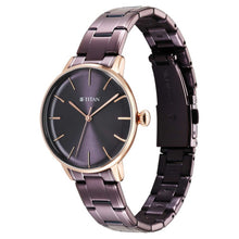 Load image into Gallery viewer, Titan TGIF Quartz Analogue Brown Dial Purple Stainless Steel Strap Watch for Women