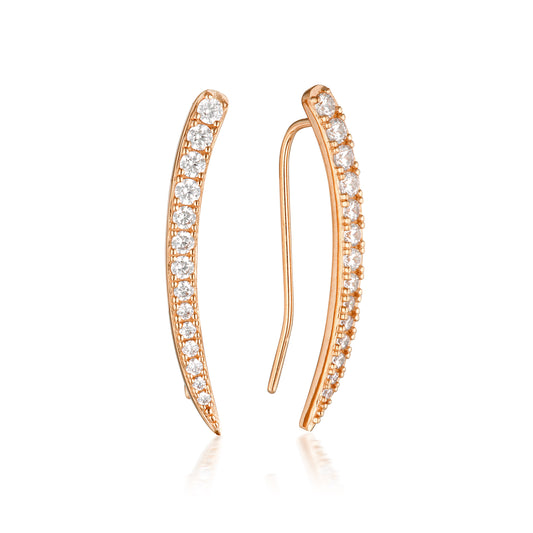 SUMMER SORBET VANILLA VINE EARRINGS LARGE ROSE GOLD
