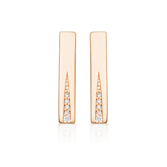 GEORGINI THE LAYERED EDIT GILDED EARRINGS ROSE GOLD