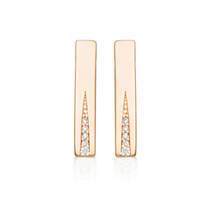 GEORGINI THE LAYERED EDIT GILDED EARRINGS ROSE GOLD