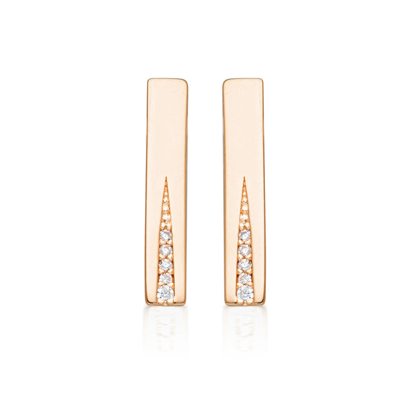 GEORGINI THE LAYERED EDIT GILDED EARRINGS ROSE GOLD