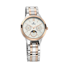 Load image into Gallery viewer, Titan Workwear White Moonphase Stainless Steel Strap watch for Women