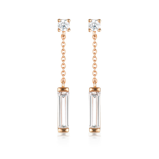 GEORGINI THE LAYETED EDIT TLIETA EARRING ROSE GOLD
