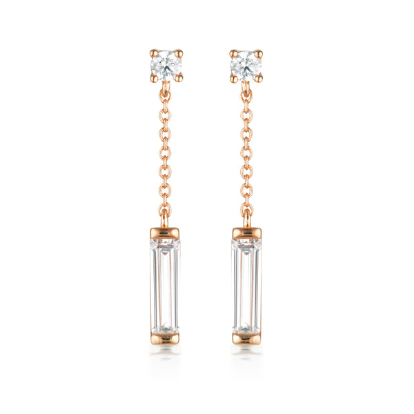 GEORGINI THE LAYETED EDIT TLIETA EARRING ROSE GOLD