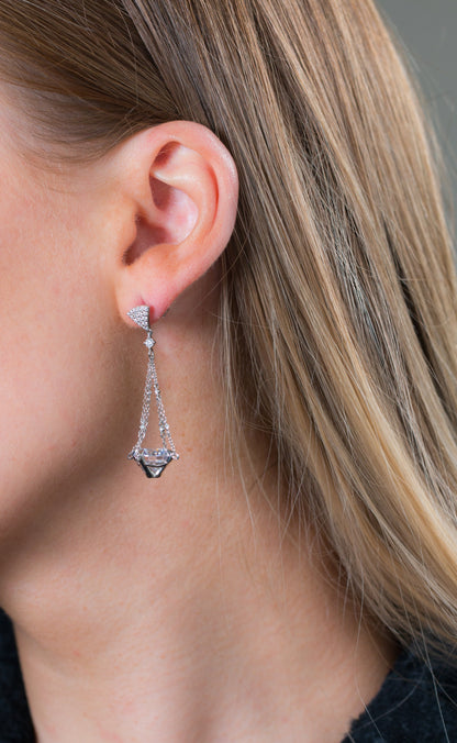 SUMMER SORBET BRILLIANT BOUQUET EARRINGS SILVER