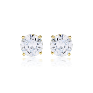 GEORGINI GOLD MOISSANITE STUDS 3TCW IN 9CT YELLOW GOLD