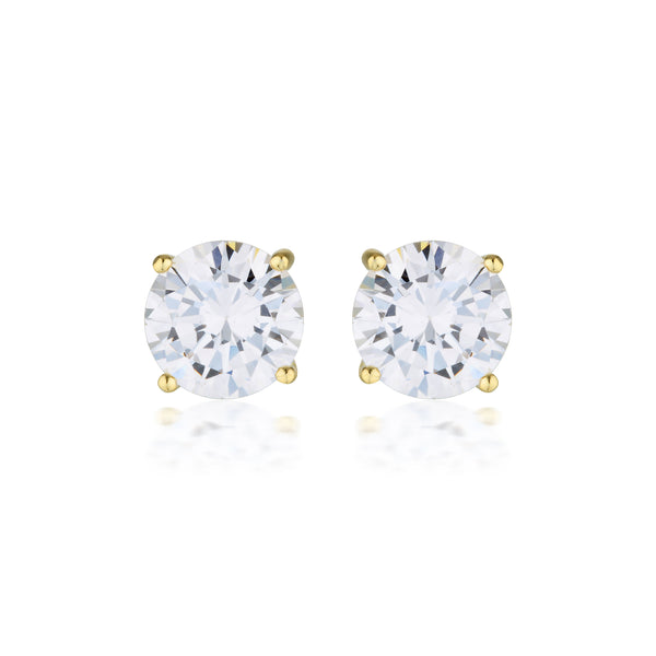 GEORGINI GOLD MOISSANITE STUDS 3TCW IN 9CT YELLOW GOLD