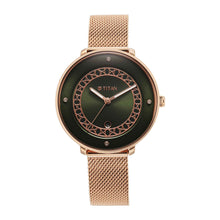 Load image into Gallery viewer, Titan Marhaba Green Dial Analogue Stainless Steel Strap watch for Women