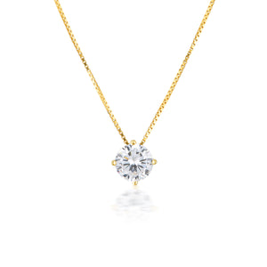 GEORGINI GOLD MOISSANITE PENDANT 1TCW IN 9CT YELLOW GOLD