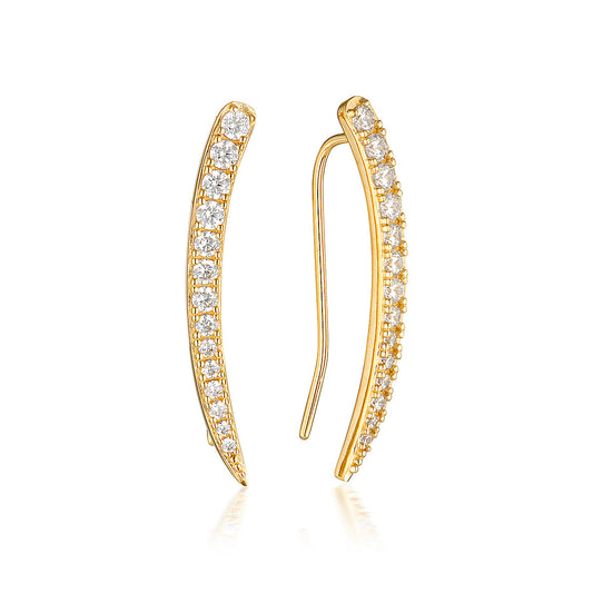 SUMMER SORBET VANILLA VINE EARRINGS LARGE GOLD