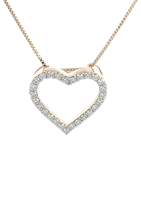 GEORGINI GOLD HEART 0.5TCW IN 9CT YELLOW GOLD PENDANT