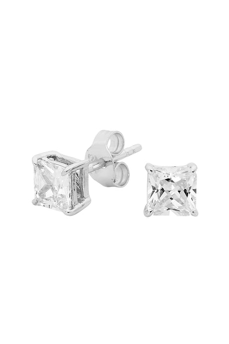 GEORGINI 5MM SQ CLEAR STUD