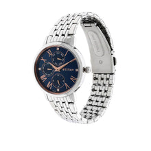 Load image into Gallery viewer, Titan Workwear Blue Dial Women Watch With Stainless Steel Strap