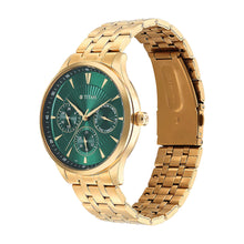 Load image into Gallery viewer, Titan Opulent III Green Dial Multi Stainless Steel Strap watch for Men