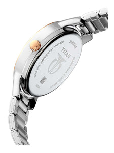 Titan Women's Elegance Moonphase Two-Tone Anthracite Dial Watch