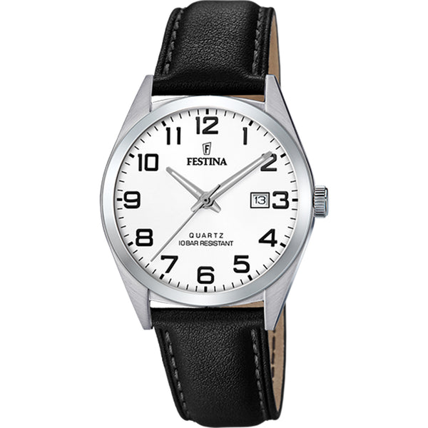 Festina  Classic 40mm Black Leather  Watch
