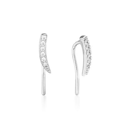 SUMMER SORBET VANILLA VINE EARRINGS SMALL SILVER