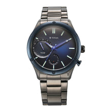 Load image into Gallery viewer, Titan Stellar Quartz Multifunction Blue Dial Stainless Steel Strap Watch for Men