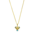 Load image into Gallery viewer, OPAL GLOW BLUE CREATED OPAL KOALA PENDANT GOLD