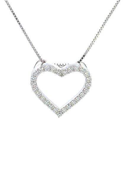 GEORGINI GOLD HEART 0.5TCW IN 9CT WHITE GOLD PENDANT