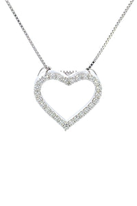 GEORGINI GOLD HEART 0.5TCW IN 9CT WHITE GOLD PENDANT